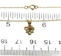 Whimsical Black Hill Gold Flower & Leaf Necklace