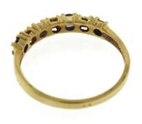 Great Yellow Gold Blue Sapphire and Diamond Band