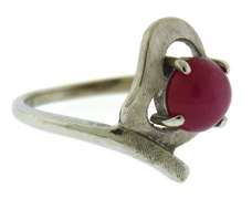 Handsome Red Star Sapphire & Flourentine Finish Ring