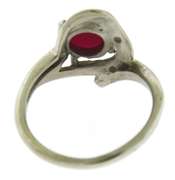 Handsome Red Star Sapphire & Flourentine Finish Ring