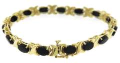 Favorite Black Onyx X Link Yellow Gold Bracelet
