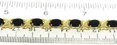 Favorite Black Onyx X Link Yellow Gold Bracelet