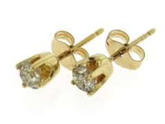 Elegant Round Brilliant Cut Diamond Stud Earrings