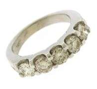 Impressive 1.34ctw RBC Diamond White Gold Band