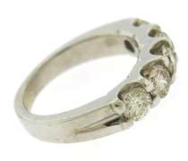 Impressive 1.34ctw RBC Diamond White Gold Band