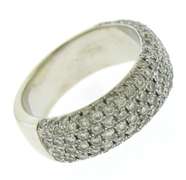Scintillating 14kt WG Pave Diamond White Gold Band