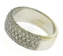 Scintillating 14kt WG Pave Diamond White Gold Band