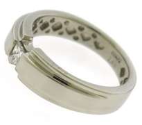 Gent's Platinum Princess Cut Diamond Band