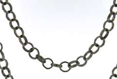 Dramatic Oxidized & Textured Round Link 36" Silver Rope Chain