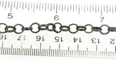 Dramatic Oxidized & Textured Round Link 36" Silver Rope Chain