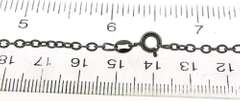 Fashionable Sterling Silver Oxidized Link 28" Opera Chain