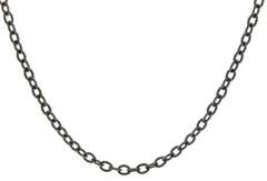 Fashionable Sterling Silver Oxidized Link 28" Opera Chain