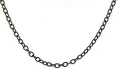 Sterling Silver Oxidized Textured Chain