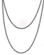 Sterling Silver Oxidized Textured Chain