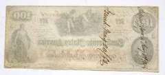 Scarce Unc Dec 18 1862 $100 CSA Note with CSA Watermark