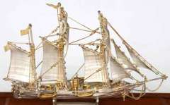 CSS Alabama Sterling Silver Ship In Presentation Case