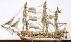 CSS Alabama Sterling Silver Ship In Presentation Case