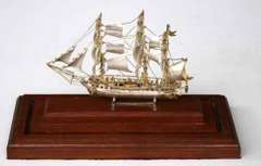 USSConstitution Sterling Silver Ship In Presentation Case