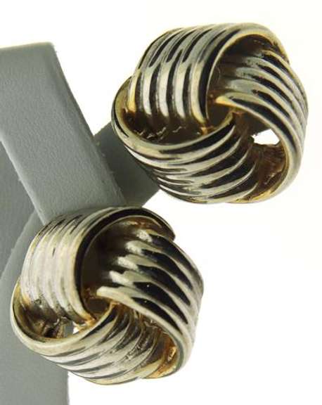 Vintage Silver Tone Clip Earrings