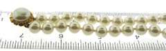 Vintage Custom Double Strand Pearl Bracelet With Gold Tone Pearl Clasp