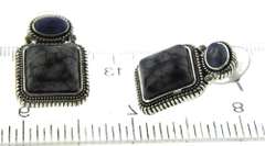 Vintage Silver Tone Gemstone Earrings.