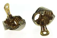 Vintage Silver Tone Clip Earrings