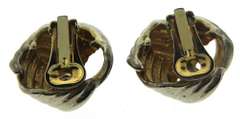 Vintage Silver Tone Clip Earrings