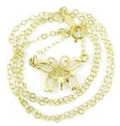 14K Gold Opal Butterfly Necklace