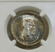 1946 Sil Unc BT Washington Comm. Half NGC MS-64
