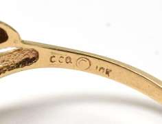 Sweet Rose Style Ring in Two Tone Gold