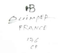 Vintage Signed French Quimper Motto Plate