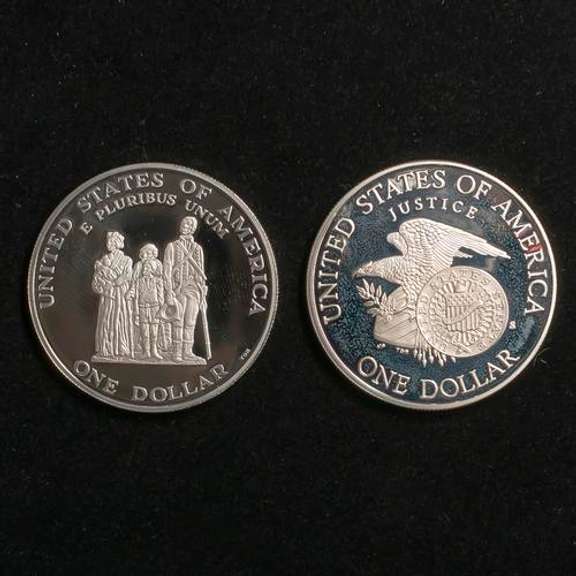 1998 Crispus Attucks & RFK Proof Silver Dollars