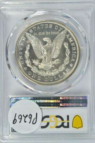 Blazing Gem BU 1880-S Morgan Silver Dollar. PCGS MS65