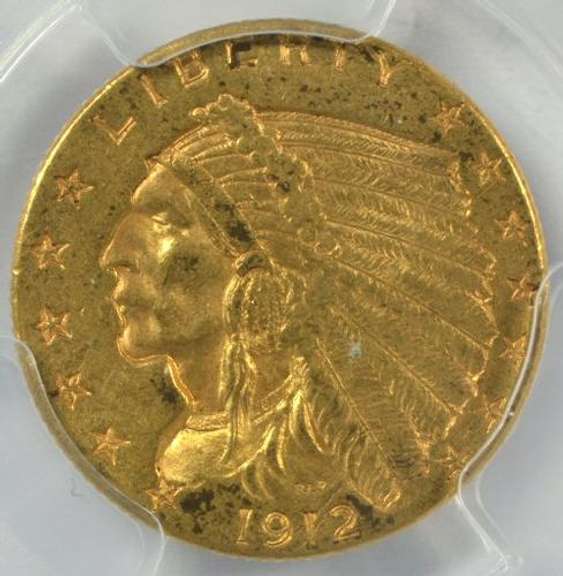 Better date 1912 BU $2.50 Indian Gold Piece. PCGS MS61