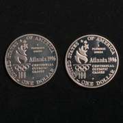 1996 Olympics Rowing & High Jump Proof Silver Dollars