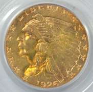 Very Choice BU 1926 $2.50 Indian Gold Piece. PCGS MS62