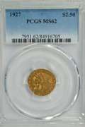 Very Choice BU 1927 $2.50 Indian Gold Piece. PCGS MS62