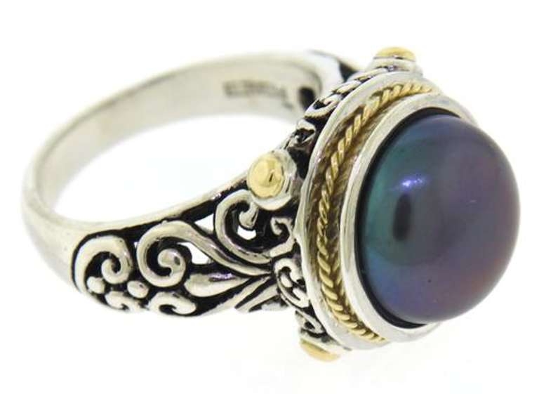 Iffy Cultured Fresh Water Black 12mm Pearl Ring