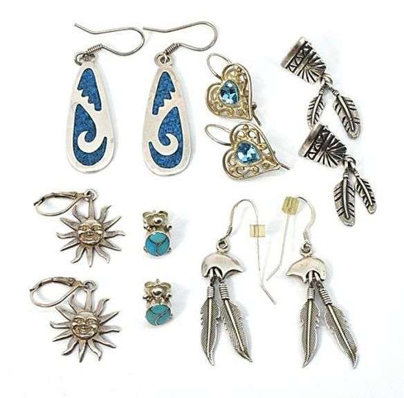 Lovely Sextet of Earrings in .925 Silver