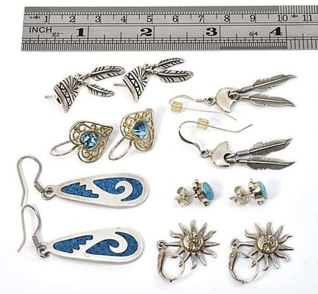 Lovely Sextet of Earrings in .925 Silver