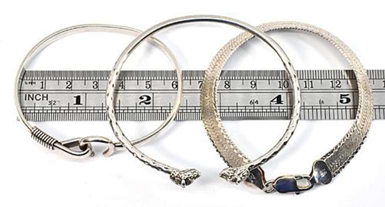 Trio of Stylish Bracelets in .925 Silver