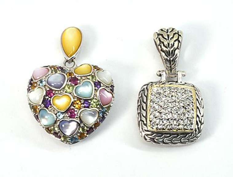 Fun or Formal two Pendant Necklace in 925 Silver