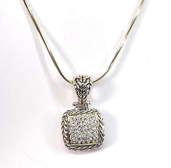 Fun or Formal two Pendant Necklace in 925 Silver