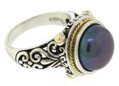 Iffy Cultured Fresh Water Black 12mm Pearl Ring