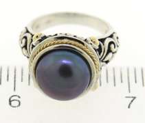 Iffy Cultured Fresh Water Black 12mm Pearl Ring