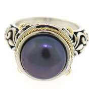 Iffy Cultured Fresh Water Black 12mm Pearl Ring