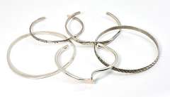 Five Fashionable Bangles in .925 Silver