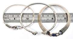 Trio of Stylish Bracelets in .925 Silver