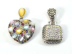 Fun or Formal two Pendant Necklace in 925 Silver