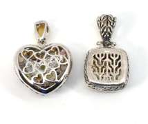 Fun or Formal two Pendant Necklace in 925 Silver